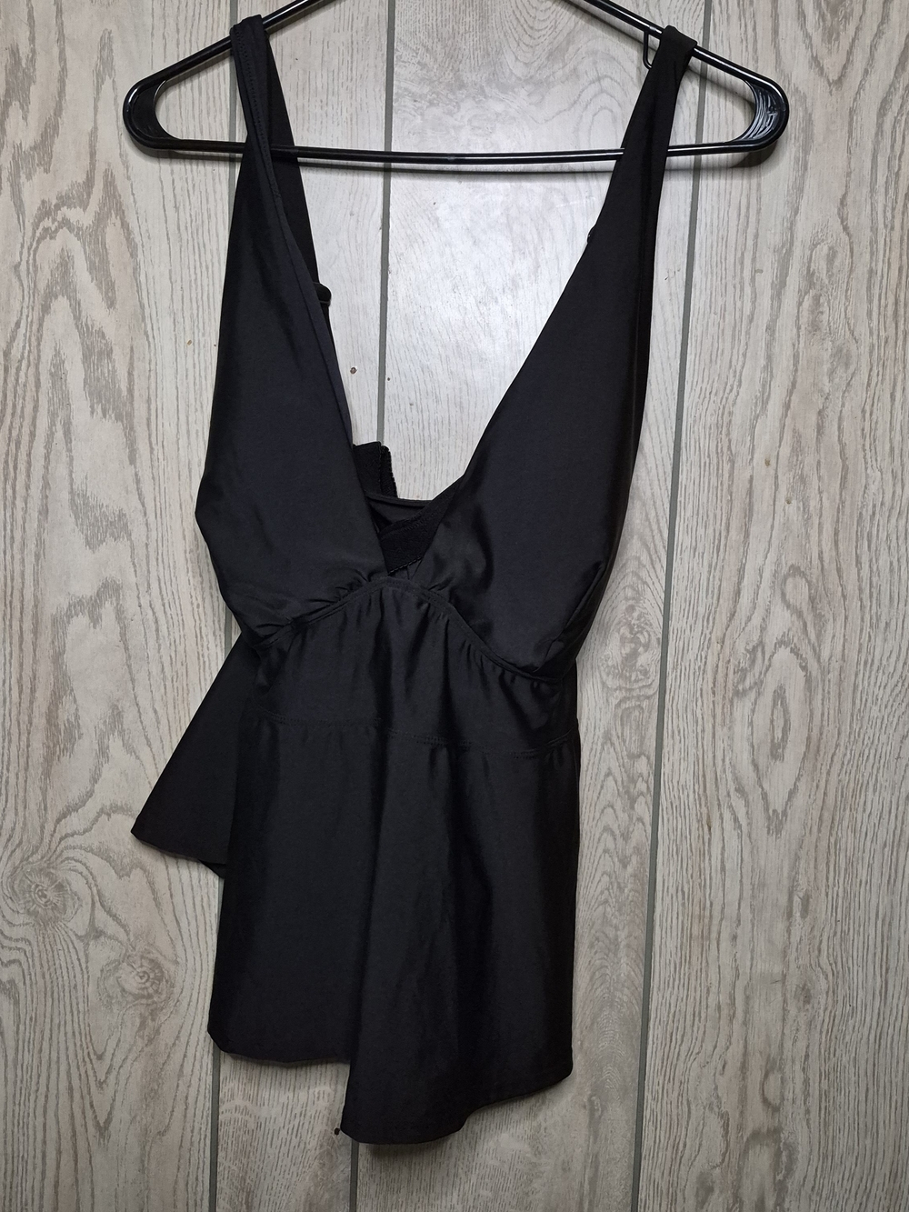 Old Navy Black One-Piece Peplum Swim Top